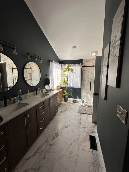 Veined Marble Vanity