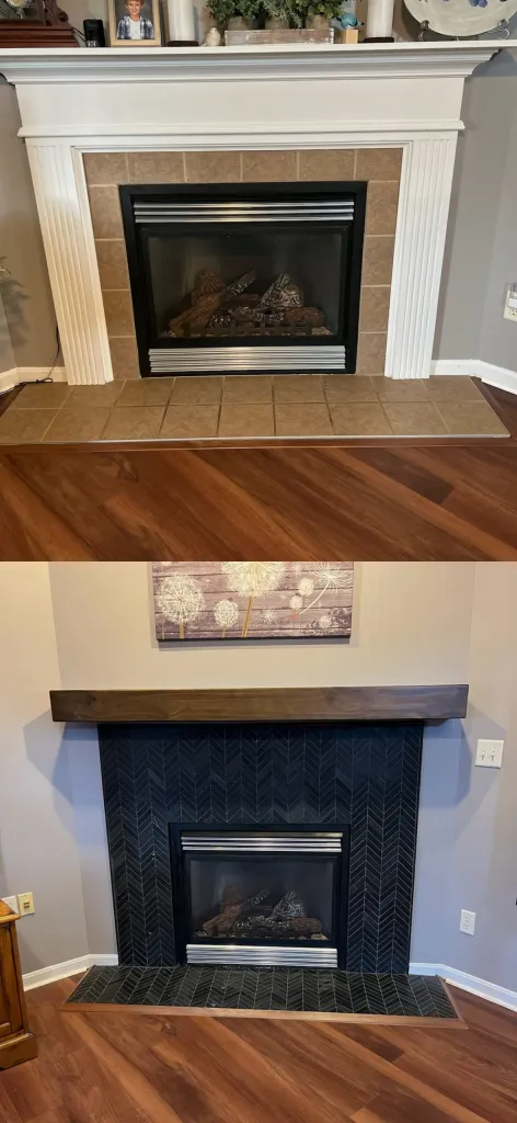 Herringbone Fireplace