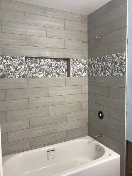 Pebble Inlay Shower